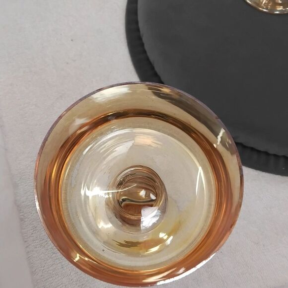 Set of 3 amber candle stands - Picture 4 of 5